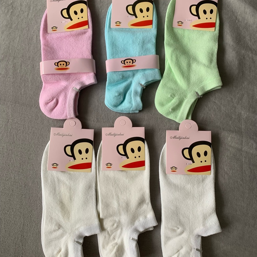 Kids' Colorful Ankle Socks - 6 Pack
